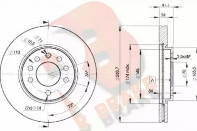 R BRAKE 78rbd29047 -  Тормозной диск